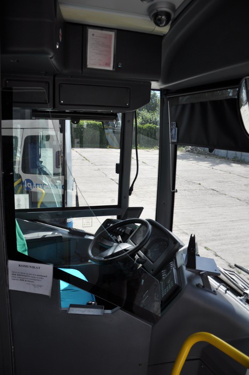 Przestrzeń kierowcy autobusu Solaris